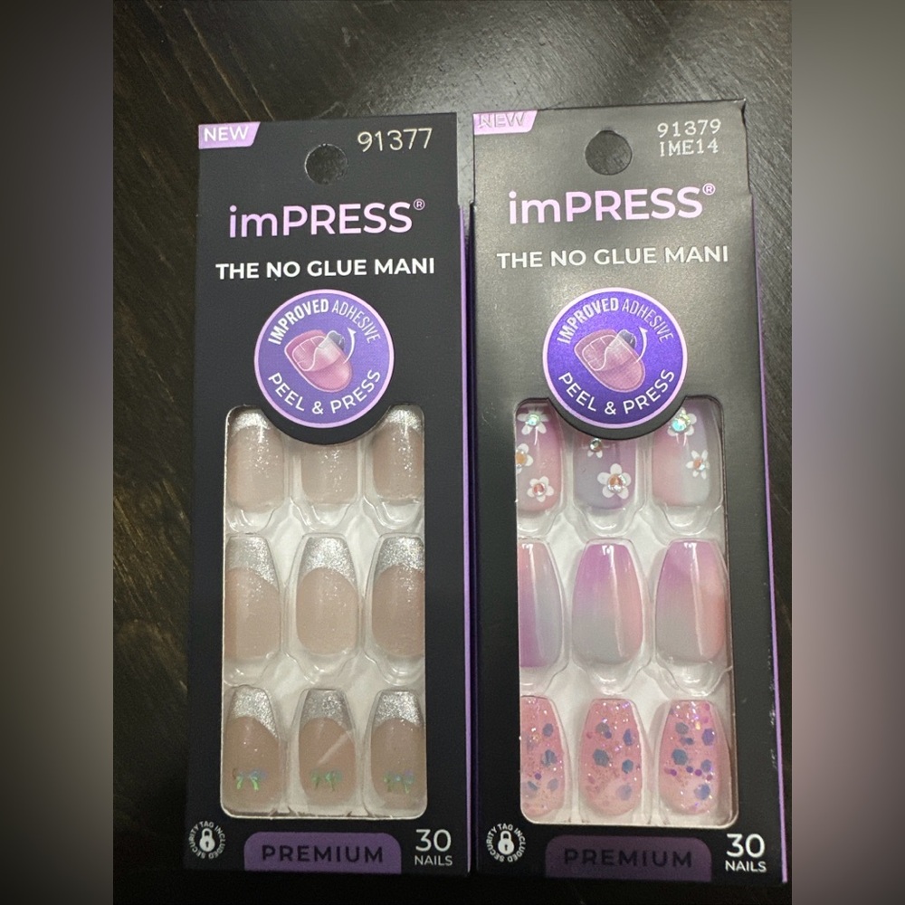 Impress press on manicure coffin M No Glue Mani Set